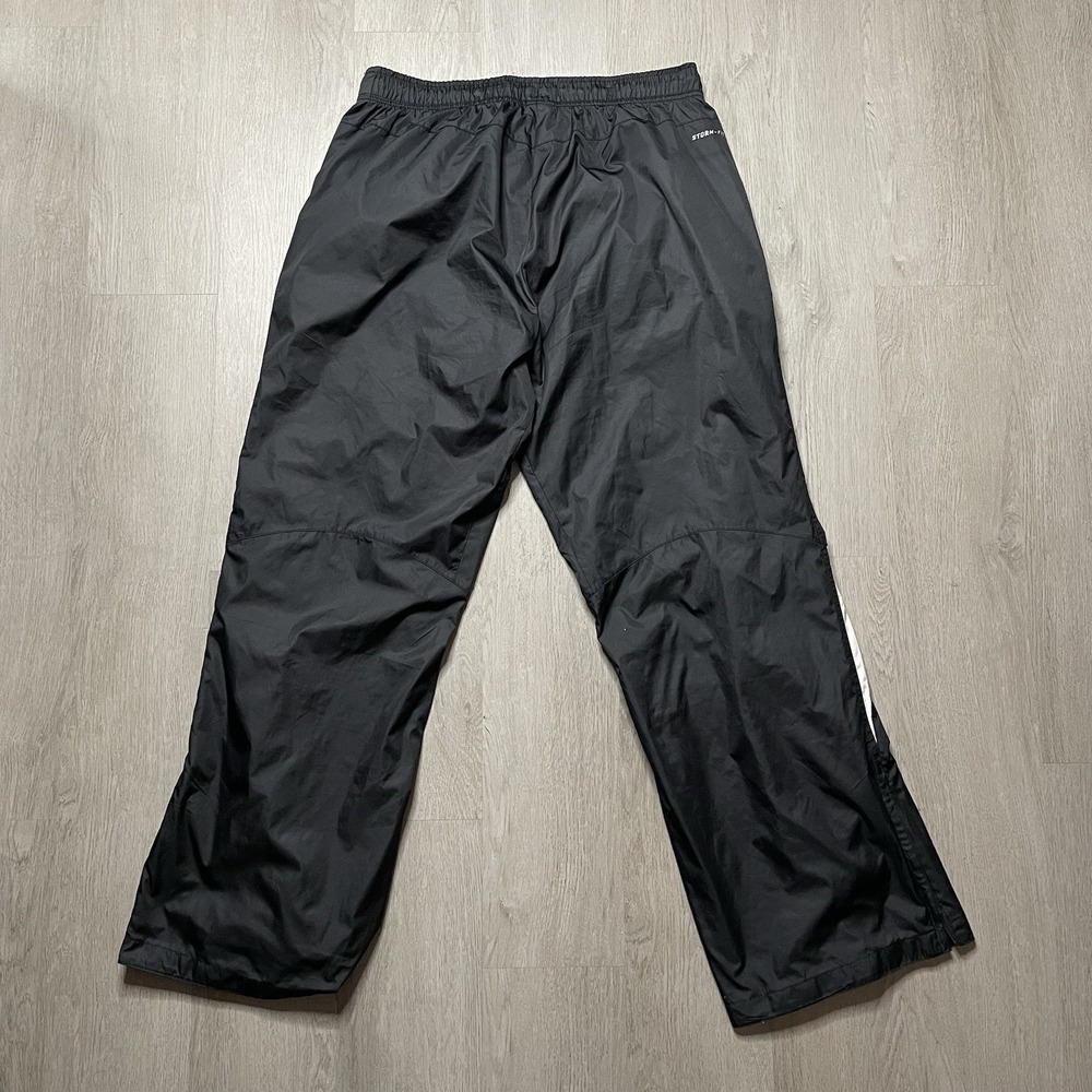 Nike Storm-Fit Track Pants Men's L Black Y2K Mesh Lined Zipper Cuffs Sweatpants - Picture 7 of 13